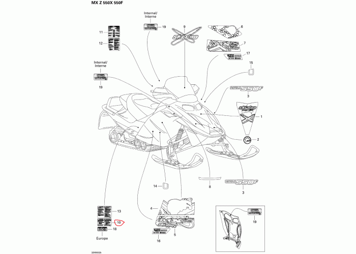 Abtibild 2006 Ski Doo Gsx 550F nr.10